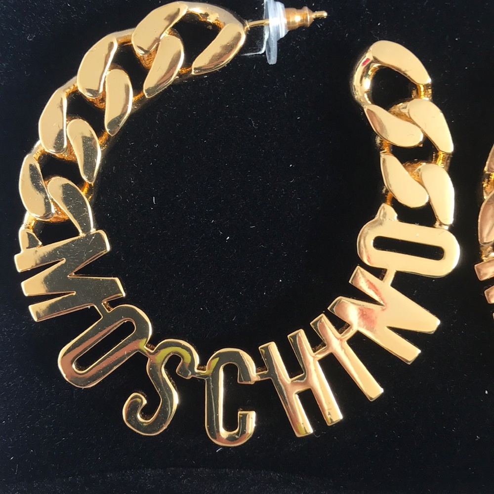 Brand new in box gold Moschino earrings - Picture 5 of 7